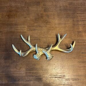 Gold Faux Deer Antler Wall Rack Decor
